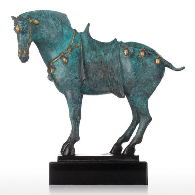 

Chinese Horse Bronze Sculpture Elegant Modeling Chinese Characteristics Animal Horse