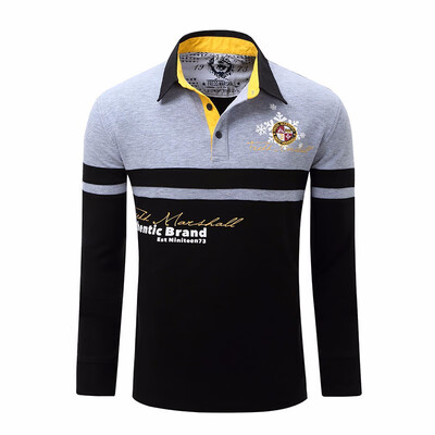 

Mens Solid Long Sleeve Polo Shirt Autumn Full Sleeve Warm Shirt Casual Printing Tops
