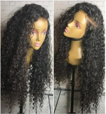 

BOWIN 13x6 Curly Lace Front Wigs 150 Density Peruvian Virgin Human Hair Lace Wig Pre plucked Hairline