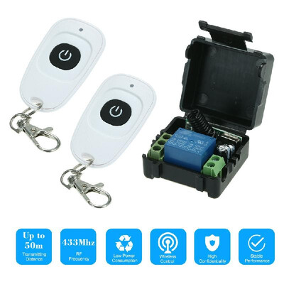 

433MHz DC12V 1CH RF Wireless Remote Control Switch 2PCS RF 433MHz Transmitter Remote Controls For Household Appliances Electroni