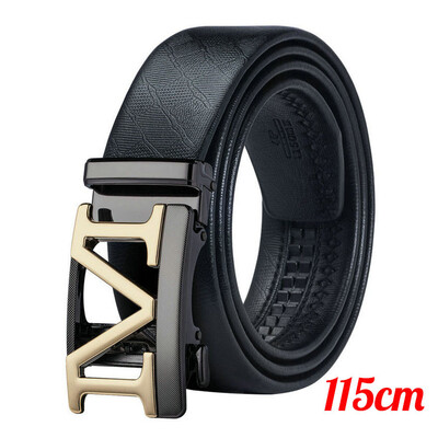 

New Arrival Mens Genuine Leather Belt Automatic Buckle No Holes Belt Plus Size Belt 110cm-160cm