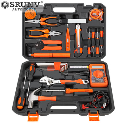 

Xinrui SRUNV Household Hand Tool Set Hardware Electrician Maintenance Multi-function Toolbox Household Big Set 30 Piece Set A5-10030