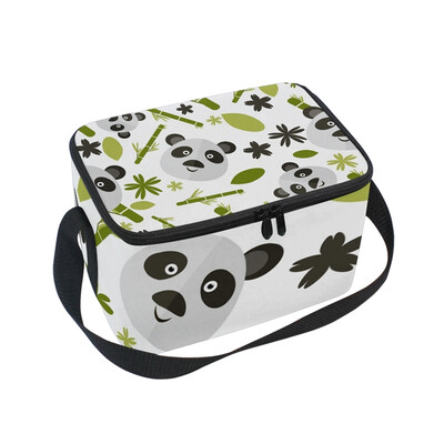 

ALAZA Lunch Box Insulated Bamboo And Panda Lunch Bag Large Cooler Tote Bagfor Men Women