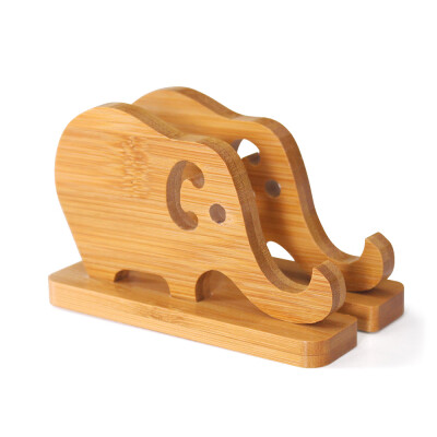 

Mobile Phone Bracket Base Tablet Cute Elephant Shape Cellphone Smartphone Holder for iPhone Bamboo Desktop Cell Phone Stand Compat