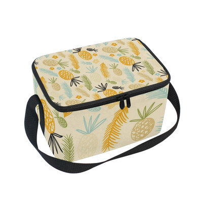 

ALAZA Lunch Box Insulated Pineapple Pattern Lunch Bag Large Cooler Tote Bagfor Men Women