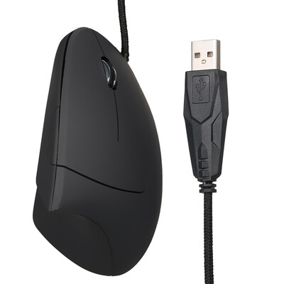 

Vertical Mouse USB Ergonomic Optical Mouse High Precision Adjustable 800 1200 2000 3200 DPI 5 Buttons Wired for Mac Laptop P