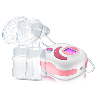 

Double Electric Breast Pump Comfort Portable Rechargeable LCD Breastfeeding Milk Pump With Stimulation & Expression 6 Adjustable