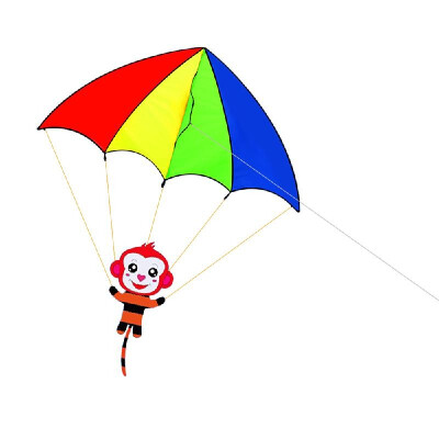 

Colorful Cartoon Parachute Kite Outdoor Sport Single Line Flying Kite with 30m Flying Line for Kids Adults