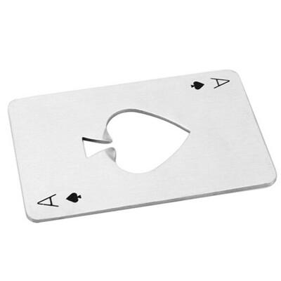 

Poker Shaped Can Stainless Steel Credit Card Size Casino Bottle Opener