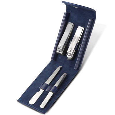 

Korea Kowell Han Kewei Stainless Steel Nail Clipper Set Splash Nail Clip Personal Care Repair Capacity Combination 4 Pieces KB403 Blue