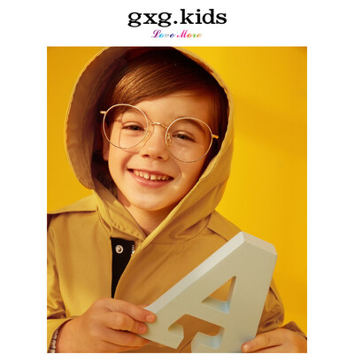 

Gxg kids childrens clothing 2019 spring new yellow side letters fashion casual boy windbreaker childrens jacket A18108468 yellow 110