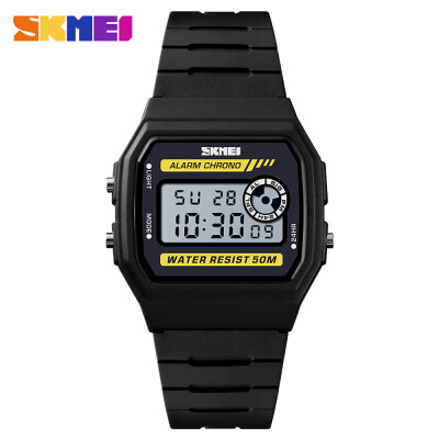 

SKMEI 1413 Men Analog Digital Watch Fashion Casual Sports Wristwatch Time Display Alarm 5ATM Waterproof Leather Strap Backlight