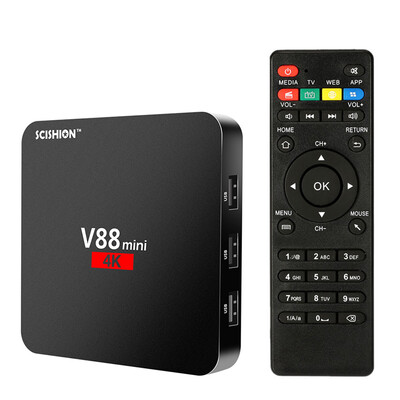 

SCISHION V88 mini Smart Android TV Box Android 60 Rockchip 3229 Quad Core UHD 4K VP9 H265 Mini PC 1G 8G DLNA WiFi LAN HD Media
