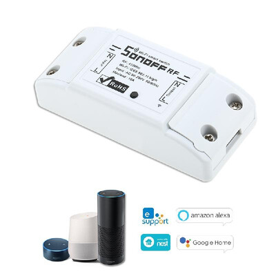 

SONOFF RF Wifi Switch RF 433MHz Works with Alexa for Google Home 10A2200W Wireless Switch with Timing Function Remote Controller