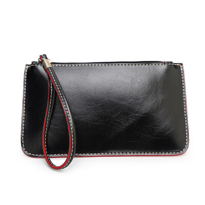 

New Pattern Top-quality PU Leather Pure color Square Shape soft surface Female Wallet Coin bag Key case