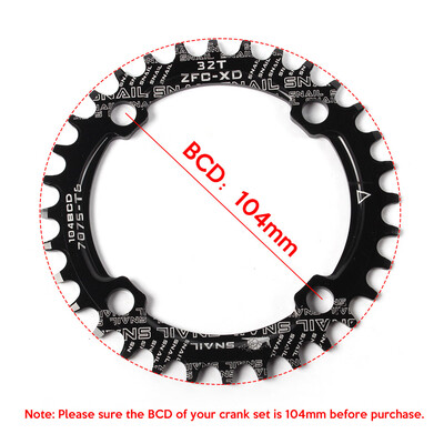 

Bike Narrow Wide Chainring Crankset Oval Round Single Chainwheel MTB Mountain Bike BCD 104MM Chainrings 32T 34T 36T