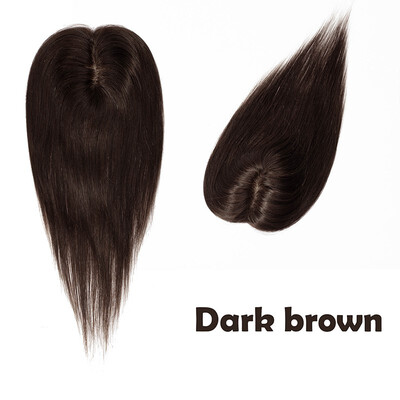 

Clips in Human Hair Topper Top Crown Closure for Thinning Hair Straight Toupee Womens Topper Wiglet Hairpieces for women