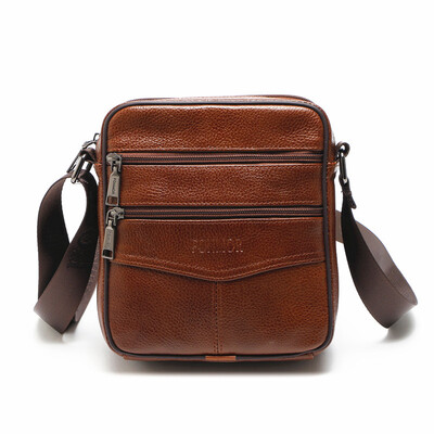 

Genuine Leather Messenger Bags Cowhide Men\ Business Travel Crossbody Handbag
