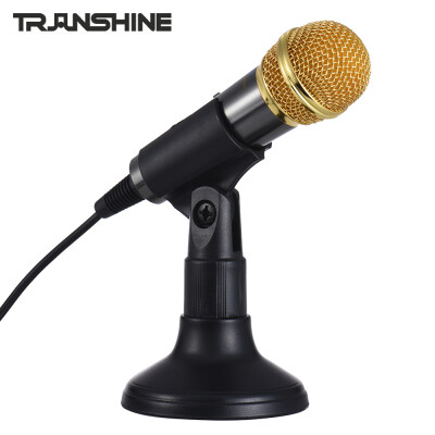 

TRanshine PC-309 Mini VocalInstrument Microphone Portable Handheld Karaoke Singing Recording Mic with Stand Bracket Holder for iP