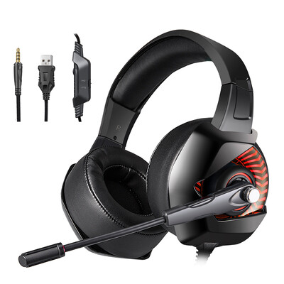 

ONIKUMA K6 Gaming Headsets 35mm Wired Over Ear Headphones Noise Canceling E-Sport Earphone with Microphone LED Light Volume Contr