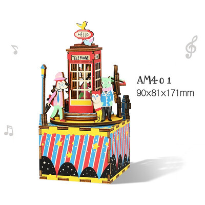 

Original cartoon fashion wooden music box multi style creative 3D stereo adult children