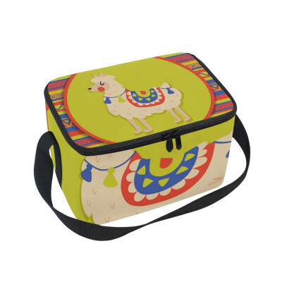 

ALAZA Lunch Box Insulated Lunch Bag Large Cooler Lama In Roma Tote Bag