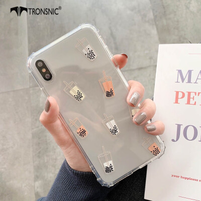 

TRONSNIC Funny Pearl Milk Phone Case for iPhone X  Transparent Shockproof Case Soft Covers Hot