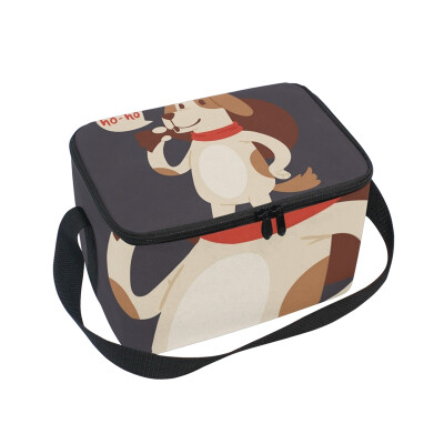

ALAZA Lunch Box Insulated Lunch Bag Large Cooler Christmas Dog Pets Tote Bag