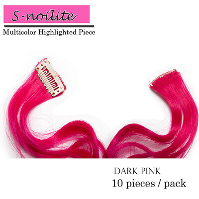 

10pcsset Highlight Streaks Clip in Multicolour Hair Extensions Hairpiece Long Hair