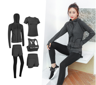 

Spring&summer Sports suits Workout clothes Running clothes Quick-drying clothes Yoga clothes Five-piece suit