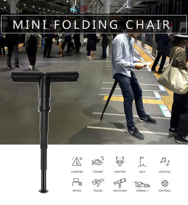 

Mini Folding Chair stick Queuing Artifact Telescopic Fishing Chairs Outdoor Subway Fishing Portable Travel Seat Max Afford 100kg