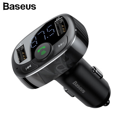 

Baseus 34A Dual USB Car Charger Kit Handsfree FM Transmitter Bluetooth LCD MP3 Player Mobile USB Car Phone Charger