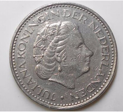 

25mm Netherlands Queen juliana 1 Gulden Coin