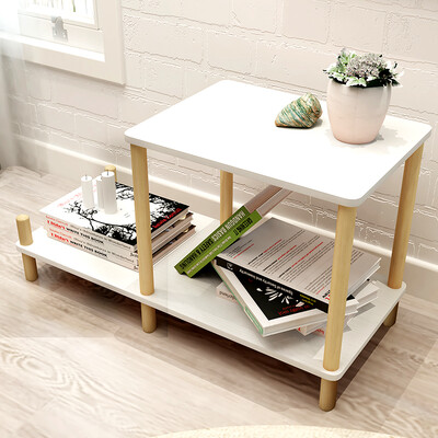 

Handsome shelf rack living room kitchen floor multi-layer storage rack debris rack wooden storage rack 700300370 white SL8122Z
