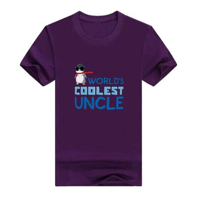 

Fathers Day Gifts Worlds Coolest Uncle Penguin Mens t-Shirt Broadcloth