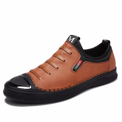 

Mens Shoes Loafers Casual Shoes Fashion Leather Shoes Slip on Shoes For Men Work Shoes Grey Black Brown Size 38-44