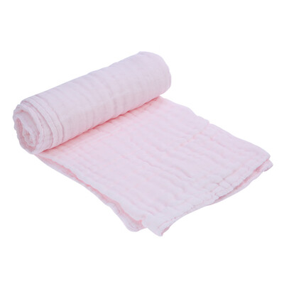 

Baby Bath Towel Blanket Swaddle 100 Muslin Cotton Super Soft Water Absorbent For Babys Delicate Skin 6 Layer 37 37 inches Pink