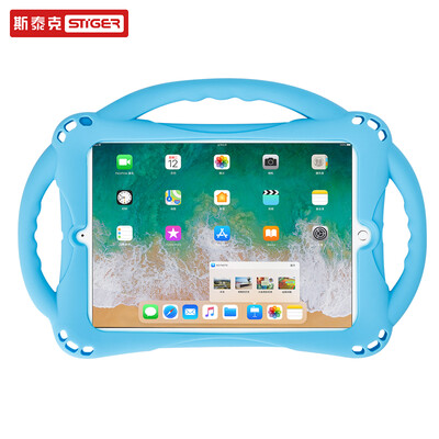 

Steick iPad mini4 protective cover mini 4 all inclusive cartoon silicone anti-fall children new with portable bracket tablet soft shell pink
