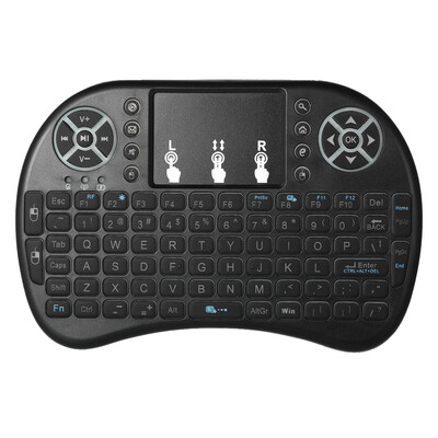 

24GHz Wireless Keyboard with Touchpad Mouse Handheld Remote Control for Android TV BOX PC Smart TV Black