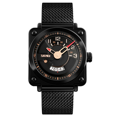 

SKMEI Fashion Stainless Steel Quartz Men Watches 3ATM Water-resistant Casual Man Wristwatch Male Relogio Musculino Date