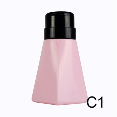 

C Type Empty Pump Dispenser Nail Tools Bottle for Liquid Alcohol Remover Cleaner Refillable Container 200ml
