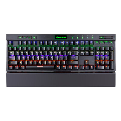 

Magic-Refiner MK12 Mechanical Gaming Keyboard USB Wired 12 RGB 19 Backlight Mechanical Optical Switch 104 Keys For Gamer Office E-