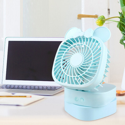 

New USB charging moving head fan Mini creative office household electric fan Strong wind silent fan