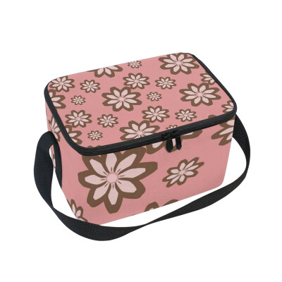 

ALAZA Insulated Lunch Box Lovely Flowers Lunch Bag for Men Women Portable Tote Bag Cooler Bag