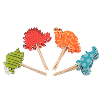 

24 Pieces Lovely Dinosaur Cake Topper Cupcake Picks Dinosaur Cupcake Toppers for Wedding Birthday Party Decorations Supplies