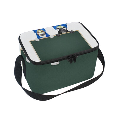 

ALAZA Lunch Box Insulated Lunch Bag Large Cooler Beauty Mask Row Of Dogs Tote Bag