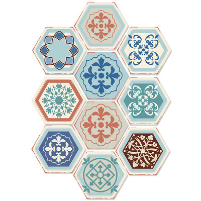 

10 PcsSet Self-adhesive Floor Sticker for Bathroom Kitchen Backsplash Tiles Wall DIY Home Decal Removable Decor