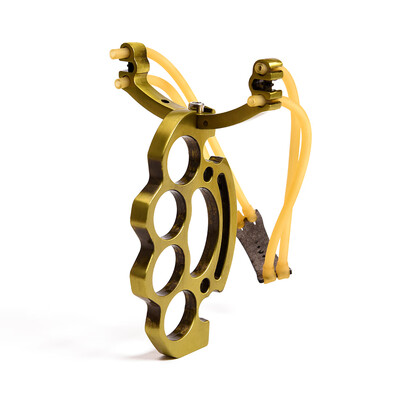 

Metal Handle High Power Slingshot High Velocity Hunting Sling Shot Catapult Outdoor Hunting Game Slingshot Easy to Assemble