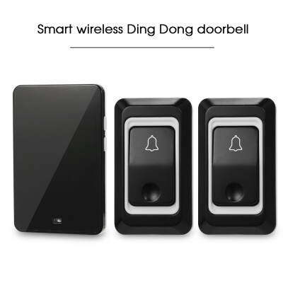 

Wireless AC Doorbell with Push Button Smart Ding Dong Doorbell 28 Chord Ringtones Optional 3 Levels Volumes Adjustable with 1Rece