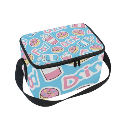

ALAZA Lunch Box Insulated Drinks And Doughnut Lunch Bag Large Cooler Tote Bagfor Men Women